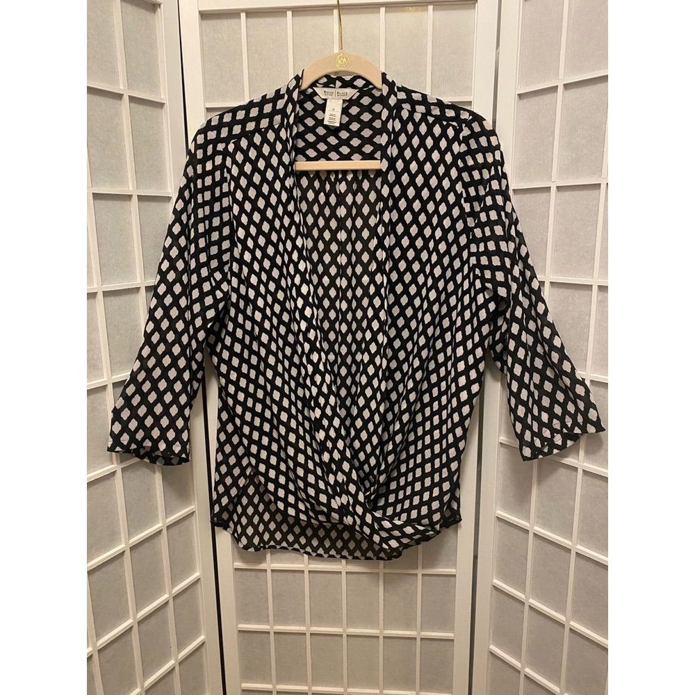 White House/Black Market 3/4 Length Sleeve Blouse-Size 12-Very Gently Worn and i